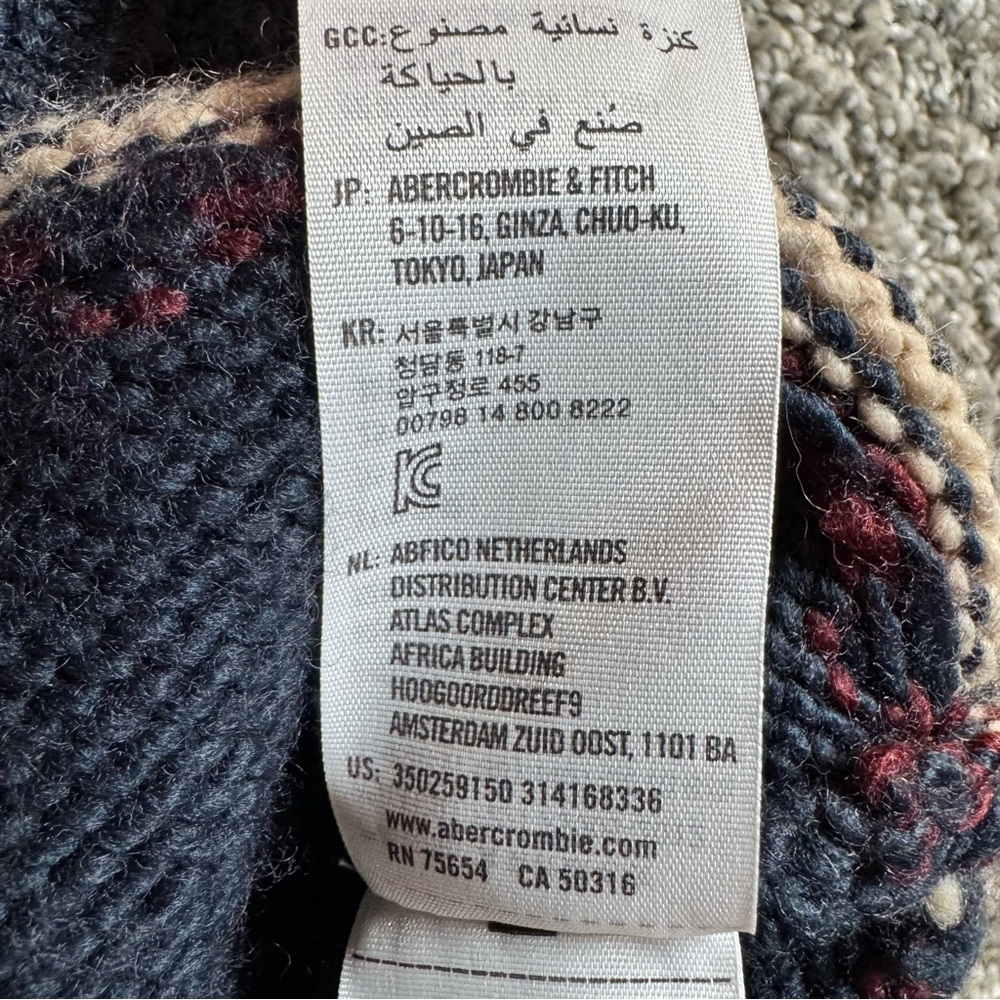 Hollister Sweater Womens Small Blue Aztec Tribal Wool Blend Southwestern - Picture 7 of 9
